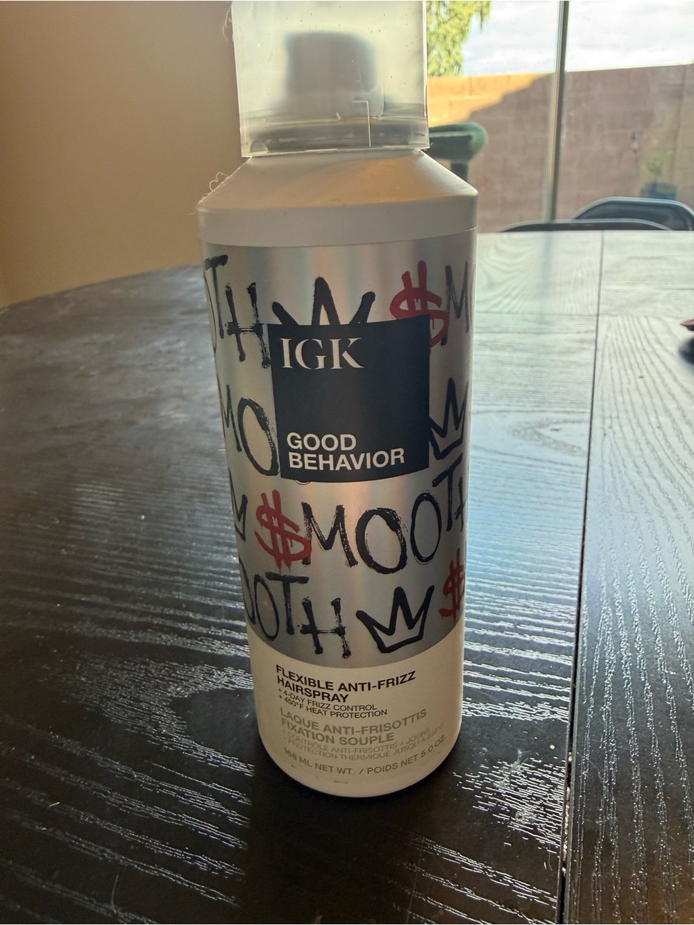 IGK Good Behavior Flexible Anti-Frizz Hairspray - Silver with Black & Red Accent